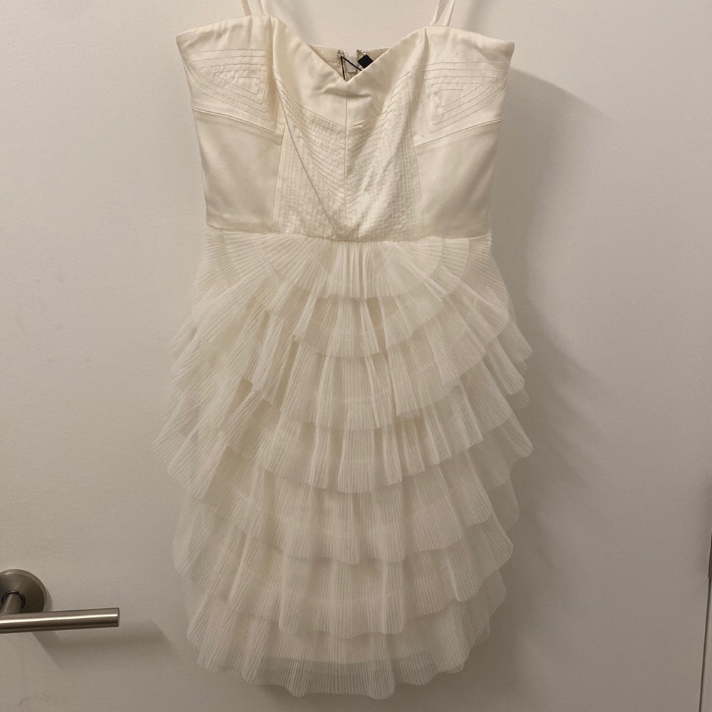 BCBGMaxAzria Strapless Ruffle Dress